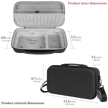 GEEKRIA Hard Shell Travel Case Compatible with Universal Audio Apollo Solo/USB, Audio Mixer Carrying Bag (Dark Gray)