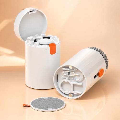 Keyboard Cleaning Kit, 20 in 1 Electronics Cleaning Kit with Retractable Brush and 2.5ml Mist Spray, Multi-Tool for iPhone, AirPods, MacBook, iPad, Headphones, Camera Lens, Computer, Monitor and TV