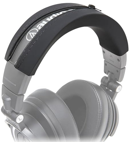 WC BandZ ATH - Upgraded Headband Cover for Audio Technica ATH M50X / M50XBT / M50 / M40X / M40 / M40FS / M30X / M30 / M20X / MSR7 by Wicked Cushions | Black - color: Black