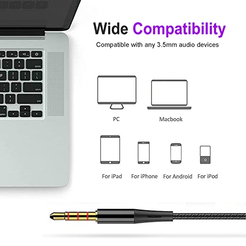 Wired Headphones with Microphone Pack of 6, in-ear Earbuds 3.5mm(Black) | Earphones Wired with Bass-heavy sound,Tangle-free design, Ergonomic in-ear style, and compatibility with all 3.5mm jacks - color: Black