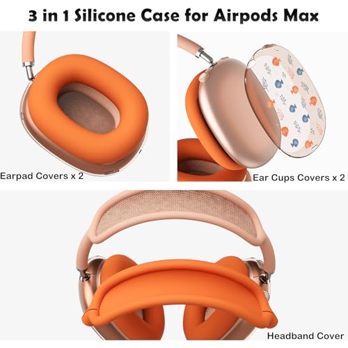 for AirPods Max Headphones Fish Ear Covers for AirPods Max 2 - color: Fish A/Orange
