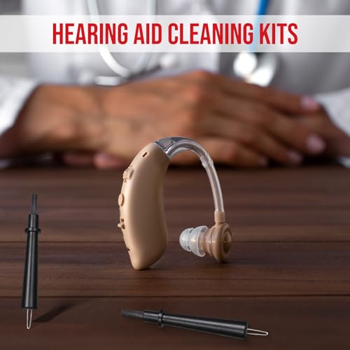 5 Pieces Hearing Aid Cleaning Tools - Hearing Aid Cleaning Brush with Wax Loop Essential Accessories for Earbuds