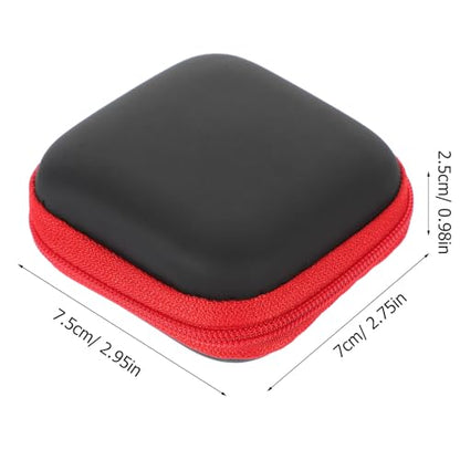 Portable Eva Earbuds Case Cable Organizer Bag with Zipper Travel Electronics Storage Pouch for Earphones and Chargers, Red