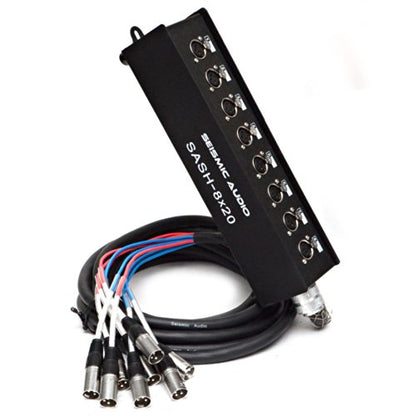 Seismic Audio - SASH-8x20 - 8 Channel XLR Send Sub Snake Cable - 20 Feet - size: 20 Feet - 8 Channel