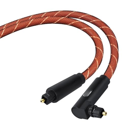 90 Degree Digital Optical Audio Cable 5.1 Right Angle SPDIF Cable for Blu-ray Player Soundbar Fiber Cable(CS90,1m) - color: CS90, size: 1m