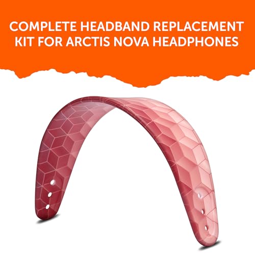 WC HeadbandZ Arctis Nova - Upgraded Silicone Headband for Arctis Nova Headsets by Wicked Cushions - Enhanced Flexibility, Comfort, and Style with Matching Earpad Designs | Hex Red - color: Hex Red