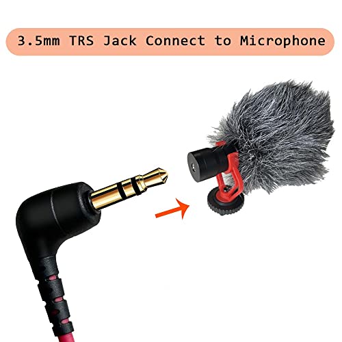 QJYTH SC7 TRS to TRRS Adapter Patch Microphone Cable, 1 PCS | Compatible with Rode SC7, VideoMic, VideoMicro Go, Boya and More External Mic