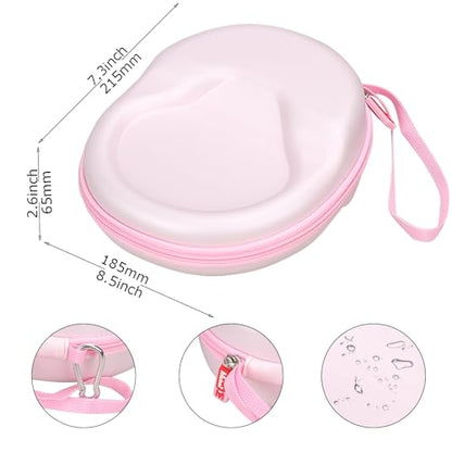 Mchoi Hard Protable Case Fits for Logitech H390 / Logitech Zone 301 Wired Headset, Case Only, Pink - color: Pink