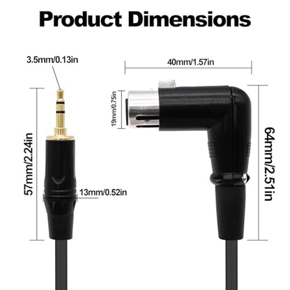 3.5mm TRS to XLR Male Balanced Audio Cable Adapter 1M | Right Angle XLR Male to 1/8 inch Male,HiFi Stereo Speaker Cord,for Smartphone Laptop Mixer Speake - style: male to female