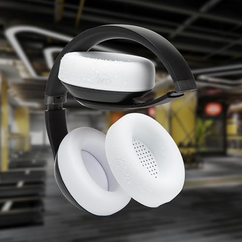 WC SweatZ Studio Pro - Patented Silicone Earpad Covers for Beats Studio Pro | Made by Wicked Cushions | Sweatproof & Easily Washable | White - color: White