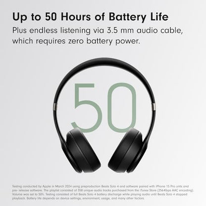 Beats Solo4 with AppleCare+ for Headphones (2 Years) - Matte Black - color: Matte Black, style: With AppleCare+