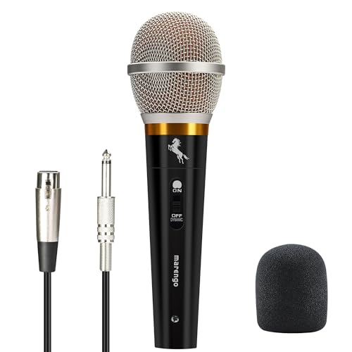 Marengo Handheld Dynamic Microphone for Karaoke Singing, Wired XLR Microphone with On and Off Switch and 13ft Detachable XLR Cable - color: aMWH68