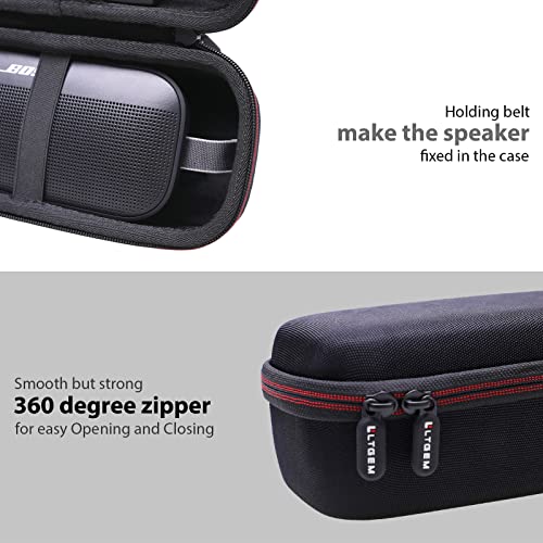 LTGEM Hard Case Compatible with Bose SoundLink Flex 2nd Gen/SoundLink Flex Bluetooth Portable Speaker,Black (Case Only) | Hard Carrying Travel Case for Bose SoundLink Flex 2nd Gen Bluetooth Portable Speaker - color: Black