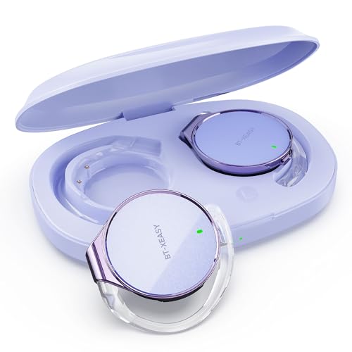 On Ear Headphones Bluetooth 5.4, Noise Cancelling Open Ear Headphones Wireless, Water-Drop Shaped Clip On Sport Headset Bluetooth with 4 Microphone, Comfort Fit Earphones with Long Battery Life - color: Light-Lavender
