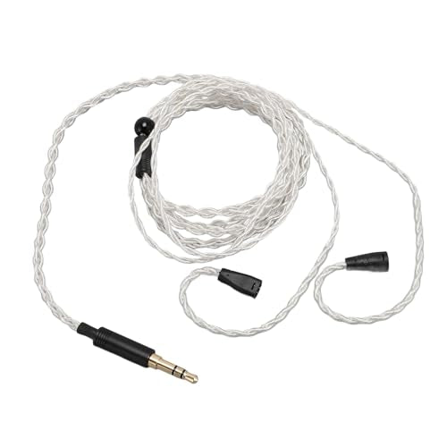 3.5mm Upgraded Detachable Earphone Cable, Silver Plated Copper Wire with Gold Plated Plug Replacement Cable for IE80 IE8i IE80i IE8 IE80S Headphones