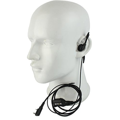 Retevis Walkie Talkie Earpiece with Mic, G Shape, for RT22/RT68/RT21/H777 | Volume Adjust, 2 Pin Compatible with Baofeng, Pxton, Kenwood Two Way Radios, 2 Way Radio Earpiece, Retails, Schools(10 Pack) - style: Volume Adjustable