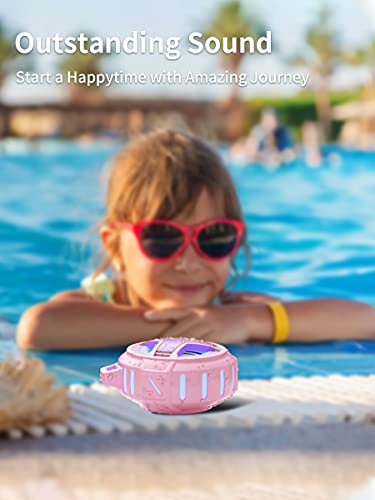 EBODA Shower Waterproof Bluetooth Speakers Portable Gifts for Teen Girls | IP67 Wireless Small Speaker, 24H Playtime for Home, Pool, Kayak, Hiking, Boat, River Floating, Tween Girls Trendy Stuff-Pink - color: Pink