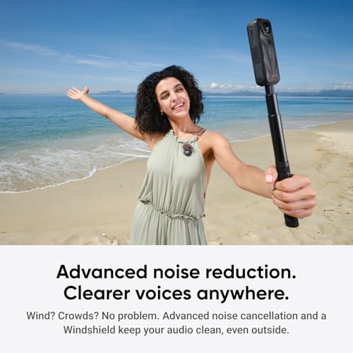 Insta360 Mic Air Transmitter, 7.9g Ultralight, Wireless Microphone, Noise Cancelling, Vlog, Streaming, Compatible Luna Ultra/X5/X4/X4 Air/Ace Pro 2/GO Ultra - style: Mic Air Transmitter