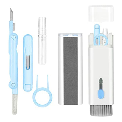 7-in-1 Electronic Cleaner Kit,Keyboard Cleaner,Laptop Cleaner Kit for Monitor, Cell Phone, Headset, Lego, Laptop Camera Lens(Blue) - color: Blue