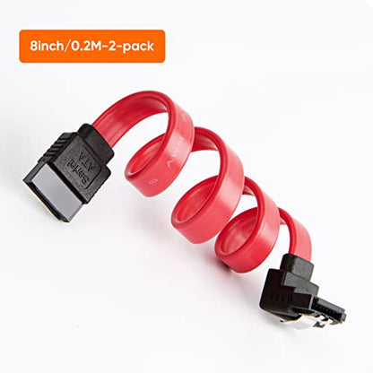 CableCreation SATA III Cable, 2-Pack 0.6FT SATA III 6.0Gbps 7pin Data Cable - size: 0.6FT, style: 2-Pack/Straight-Angle