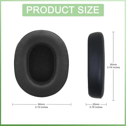 Replacement Earpads for Skullcandy Crusher EVO Headphones,Compatibel Crusher EVO Replacement Ear Pads,Upgraded Ear Covers with Soft Protein Leather,Optimized Noise Isolation Memory Foam (Black) - color: Black