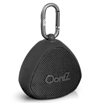 OontZ Angle Clip Portable Bluetooth Speaker, 5W, 12-Hour Playtime, IPX7 | Compact 5W clip-on Bluetooth speaker with rich bass, 100-ft range and Lightweight - color: Black-Clip