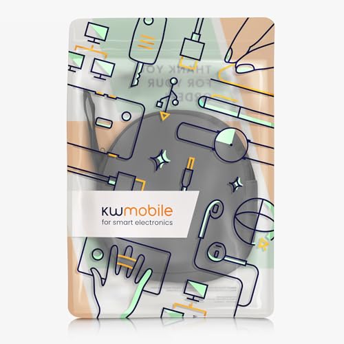 kwmobile Case for Apple AirPods Max/AirPods Max 2 Cover - Over Ear Headphone Storage Bag - Neoprene Headset Travel Pouch with Wrist Strap - Dark Grey - color: dark grey