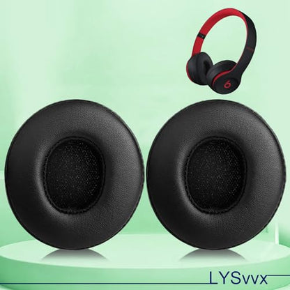 Solo 3 Ear Pads - Replacement Earpads for Beats Solo 2 & Solo 3 Wireless Headphones (Black) - color: Black