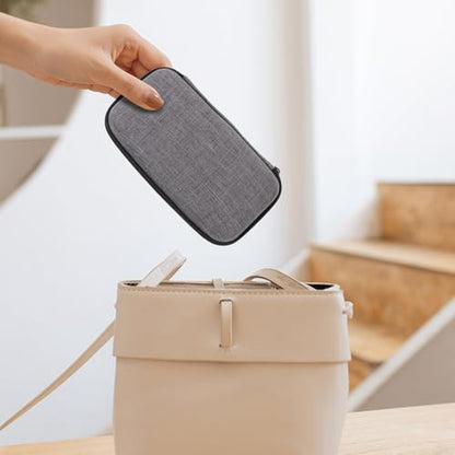 COHEALI Portable Microphone Storage Bag with Scratch-resistant Material Cable Organizer Pouch for USB Chargers Headphones and Audio Accessories Compact Travel Case for Electronics