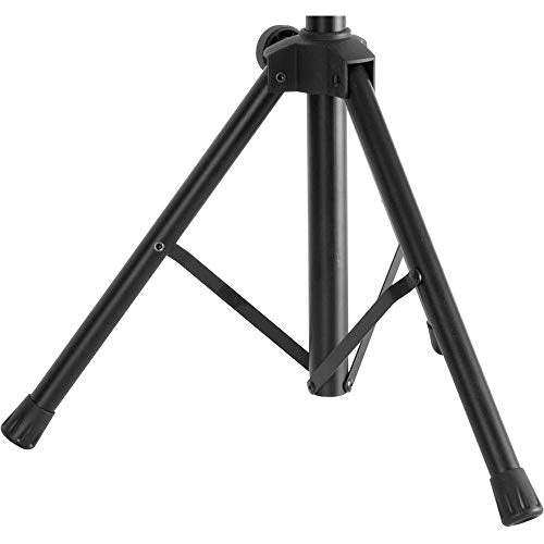 On-Stage SSAS7000B Mini Adjustable Speaker Stand (Folding, Portable, PA Loudspeaker Setup, Tripod Base, Nonslip Rubber Feet, Adjustable Height, 1 3/8″ Mounting Pole, 60 lb Capacity, Aluminum, Black)