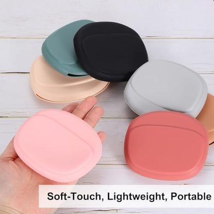 HARFINGTON Earbuds Cases, Wired Earphone Case Holder Organizer, Silicone Ear Buds Case Small for USB Cable, Earphones, Brown - color: Brown