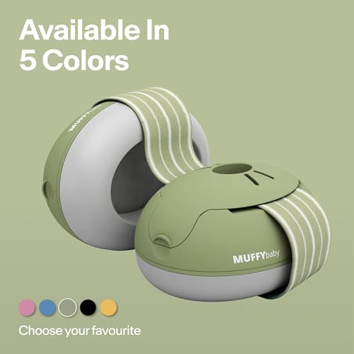 Alpine Muffy Baby Ear Muffs Noise Protection | Toddler Ear Protection | For babies up to 4 years | 24dB Sound Reduction | Baby Hearing Protection | Noise Reduction | Baby Essentials New Mom Gifts - color: Green