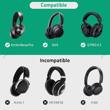 Geekria Elite Charging Headphones Case Compatible with Soundcore Q45, B&O Beoplay H100, SteelSeries Arctis Nova Pro, Replacement Hard Shell Travel Carrying Bag (Black) Without Power Bank