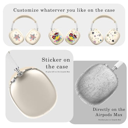 for AirPods Max case Cover,Anti-Scratch Ear Pad Case Cover/Ear Cups Cover/Headband Cover for AirPods Max. Clear Soft TPU and Silicone,Skin Scratch Proof. - color: 3PC-Starlight