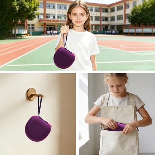 Kids Headphones Case for Jlab/iClever/Acer Headphone,Purple+Pink,Case Only | for iClever BTH12 HS19 BTH20 BTH22 BTH26/JLab JBuddies ANC/Candy Bila/Acer/JBL/MIDOLA/JoySpark/ADOOPE Etc Cute Kid Headphone - color: Purple+Pink