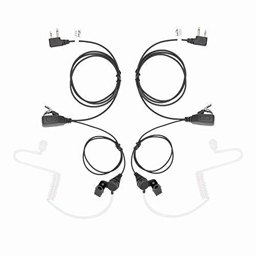 LXT600 GXT1000 Transparent Acoustic Tube Surveillance Earpiece Headset for Midland AVPH4 LXT GXT Walkie Talkie Radio(2 Pack)