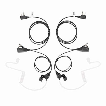 LXT600 GXT1000 Transparent Acoustic Tube Surveillance Earpiece Headset for Midland AVPH4 LXT GXT Walkie Talkie Radio(2 Pack)