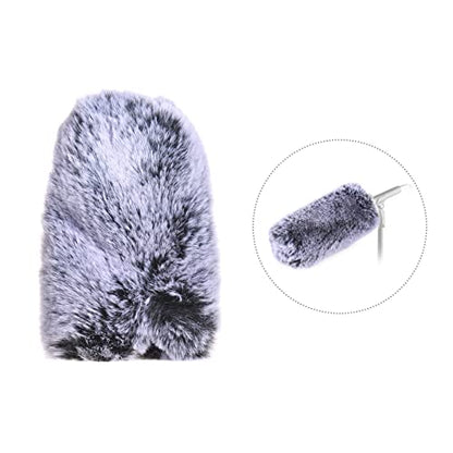 Andoer Outdoor Microphone Windscreen Fur Noise Reduction Mic Wind Muff Replacement for RODE VideoMic Pro/RODE VideoMic Pro-R/BOYA BY-BM3030/ BOYA BY-BM3031/ BOYA BY-BM3032