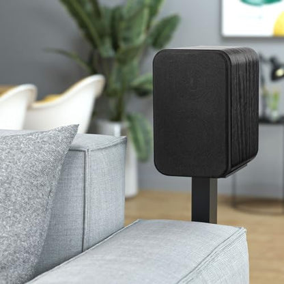 RIOWOIS Passive Bookshelf Speakers for Home Theater Surround Sound, Satellite Stereo Speakers with Crisper Sound and Classic Wood Grain for Record Player/Computer/TV, Wall Mountable, One Pair. | 6Ω, 2.75" Woofer, Silk Dome Horn Tweeter, Cables not Include