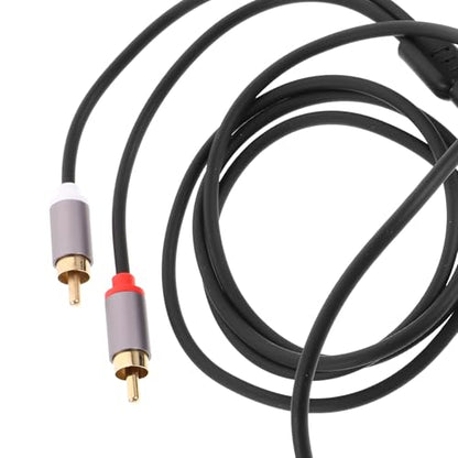 Homoyoyo 3.5mm to Dual Audio Cable 1.5m Auxiliary Stereo Audio Extension Cord for Speakers and Computers Iron Gray