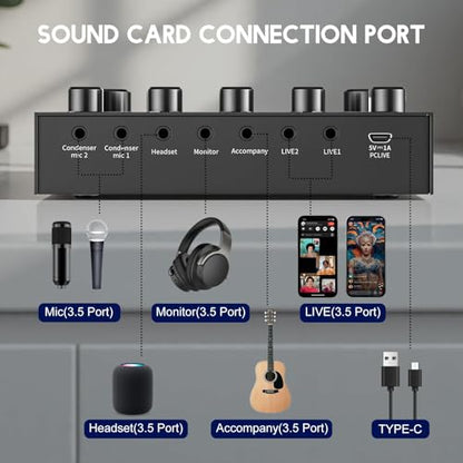 ALSO GO Podcast Equipment Bundle, V8s Sound Card with BM-800 Microphone | Podcast Microphone Bundle with Voice Changer, Recording Studio Equipment for Singing Gaming Live Streaming and YouTube Tiktok - size: 1× BM800 Microphone