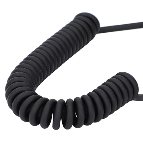 Dioche Headphone Cable Replacement with Locking Mechanism 3.5mm to 6.3mm Adapter for DJ Headphones HDJ Series Spring Extension Cord for Studio & Home Use