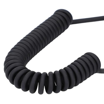 Dioche Headphone Cable Replacement with Locking Mechanism 3.5mm to 6.3mm Adapter for DJ Headphones HDJ Series Spring Extension Cord for Studio & Home Use