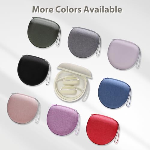 Headphone Case for JLab/Beats/TOZO/JBL/BERIBES/Picun Etc Headphones, Cream | for JLab JBuds Lux ANC/Go Lux ANC, Beats Studio Pro/Solo 4 3,TOZO HT3,KVIDIO Etc Headphone, Hard Shell Case for Travel Home - color: Cream