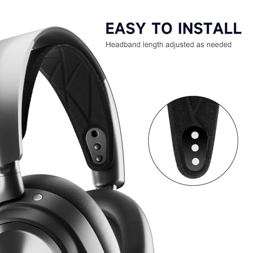 Replacement Nova Pro Headband Pad Compatible with SteelSeries Arctis Nova Pro/Nova 7 7X 7P/Nova 3/1 1P 1X Gaming Headset (Black)