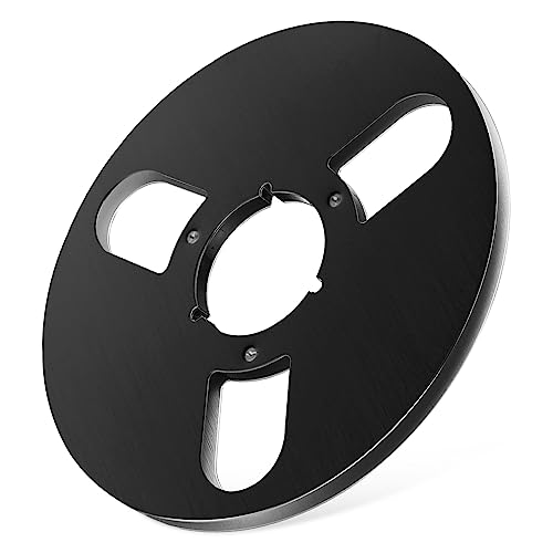 LALAFINA 3Holes Aluminum Alloy Empty Tape Reel Take Up Reel for Recording Low Noise High Output Replacement for to Tape Players and Recorders