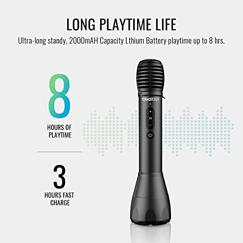 TAKSTAR DA10 Bluetooth Wireless Microphone & Voice Amplifier | DSP Anti-Howl Tech, 8W Peak Power, 5.0 Bluetooth, Built-in Reverb Effect, 8H Battery Life, Covers 1000 Sq.Ft