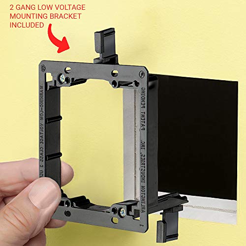 DIYTECH Premium 8 Speaker Wall Plate, Speaker Plug, Supports 8 Speaker Configurations, Speaker Port for Wall Speaker Wire, Speaker Wire in Wall, Wire Wall Plate - 2 Gang Screwless - size: 8 Speaker