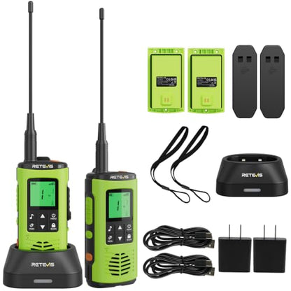 Retevis EZTalk 4S GMRS Radio, IP68 Waterproof Walkie Talkies for Salt Water | Emergency Radio, Floating Walkie Talkies Long Range, Flashlight, 2000mAH Rechargeable, NOAA Weather Alert, Sturdy and Durable