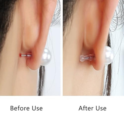 60 Pack Earring Backs Silicone Earring Back Non-Slip Rubber Earrings Safety Backings Full Cover Stopper Keeper for Pearl Studs Earrings Heavy Hoop Earrings Ear Piercings Prevent Falling Losing